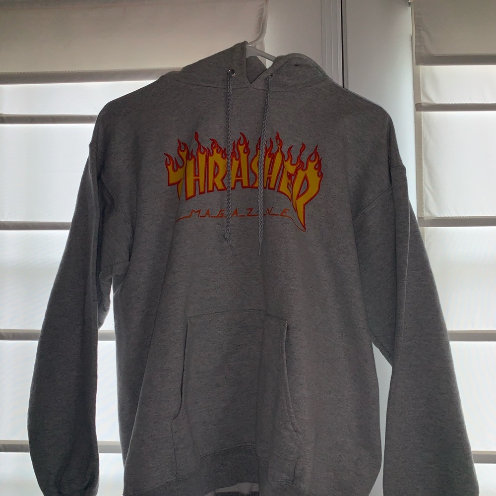 Thrasher Flame Grey Hoodie